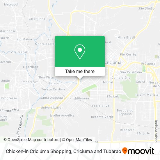 Chicken-in Criciúma Shopping map
