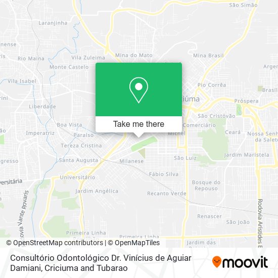 Consultório Odontológico Dr. Vinícius de Aguiar Damiani map