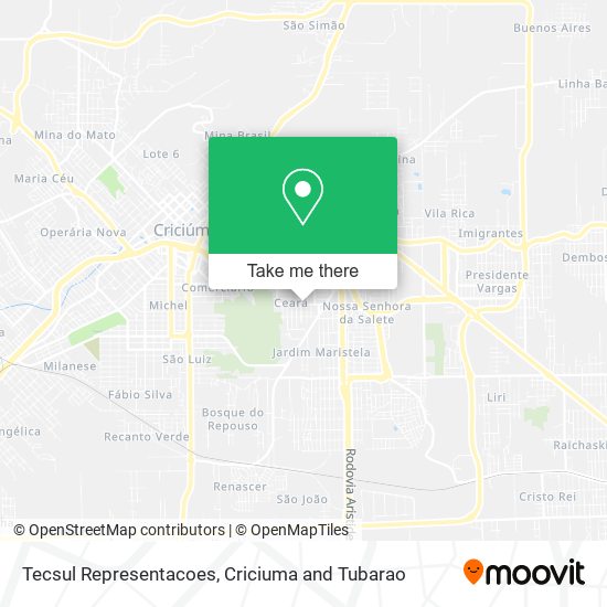 Tecsul Representacoes map