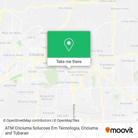ATM Criciuma Solucoes Em Tecnologia map
