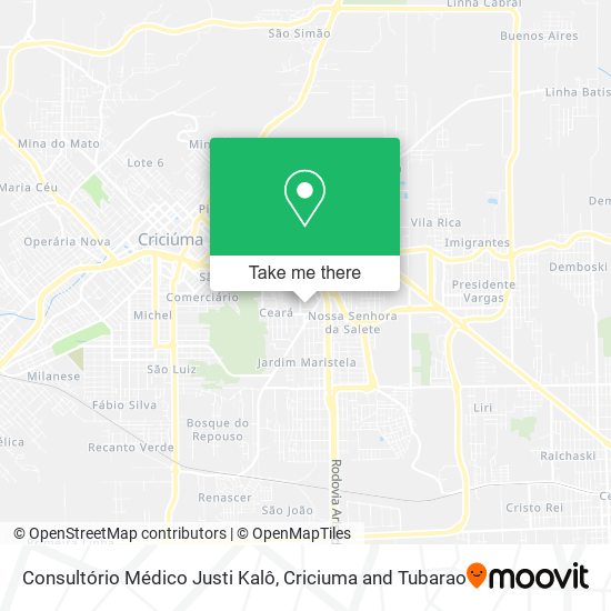 Consultório Médico Justi Kalô map
