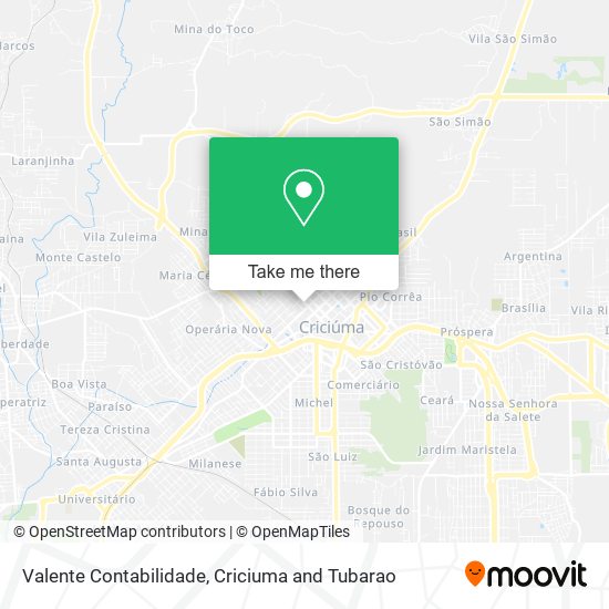 Valente Contabilidade map