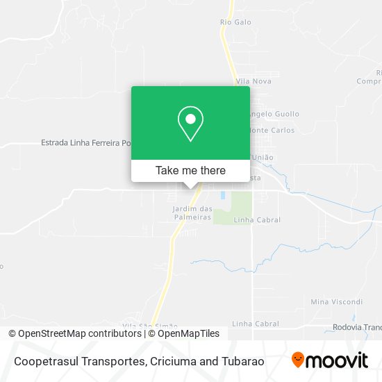 Coopetrasul Transportes map