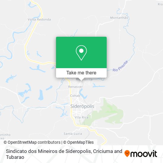 Sindicato dos Mineiros de Sideropolis map