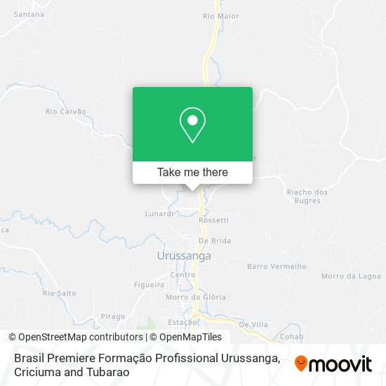 Mapa Brasil Premiere Formação Profissional Urussanga