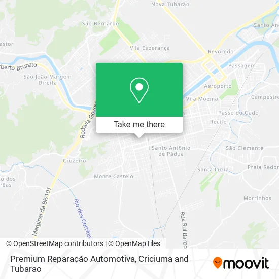 Premium Reparação Automotiva map