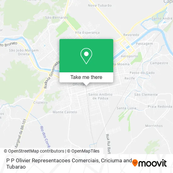 P P Olivier Representacoes Comerciais map