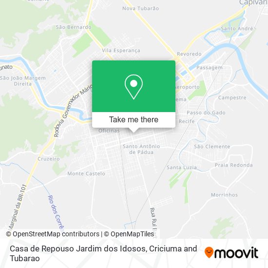 Mapa Casa de Repouso Jardim dos Idosos