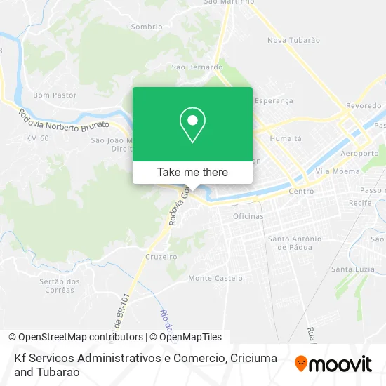 Kf Servicos Administrativos e Comercio map