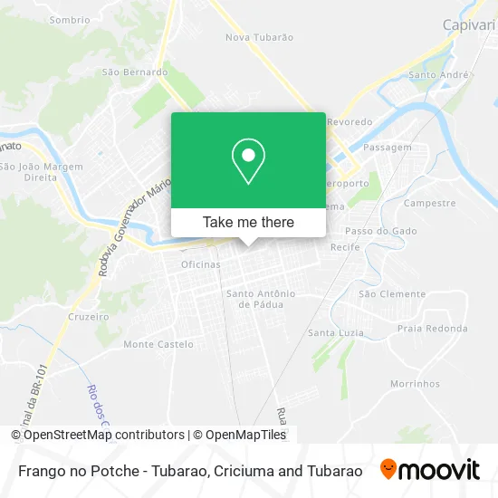 Frango no Potche - Tubarao map