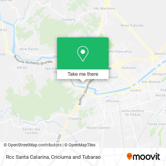 Rcc Santa Catarina map