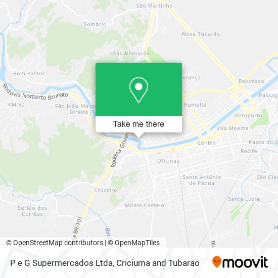 P e G Supermercados Ltda map