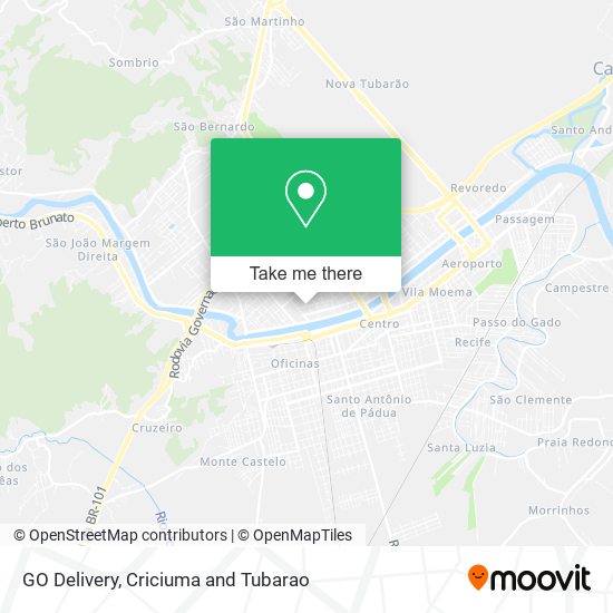 GO Delivery map