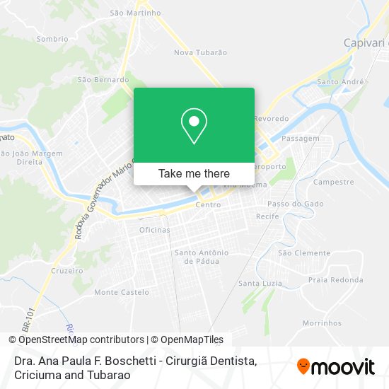 Dra. Ana Paula F. Boschetti - Cirurgiã Dentista map