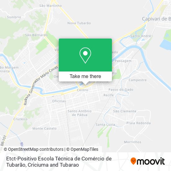 Etct-Positivo Escola Técnica de Comércio de Tubarão map