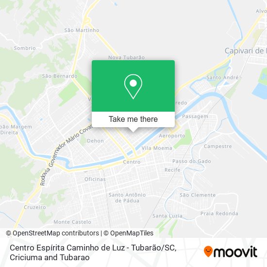 Centro Espírita Caminho de Luz - Tubarão / SC map