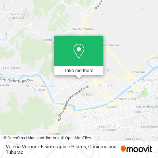 Mapa Valeria Veronez Fisioterapia e Pilates