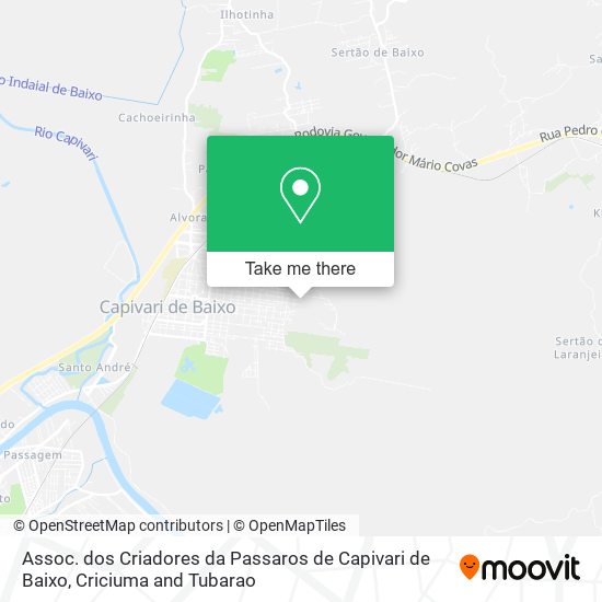 Assoc. dos Criadores da Passaros de Capivari de Baixo map