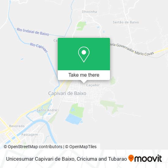 Unicesumar Capivari de Baixo map