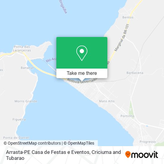 Mapa Arrasta-PE Casa de Festas e Eventos