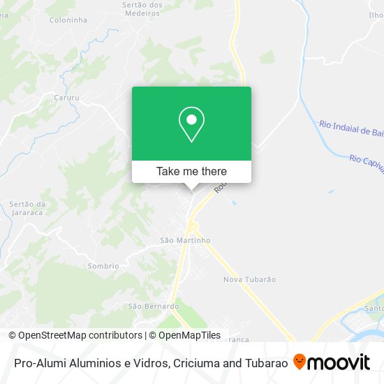 Mapa Pro-Alumi Aluminios e Vidros