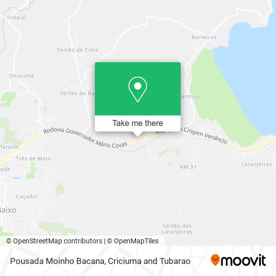 Pousada Moinho Bacana map