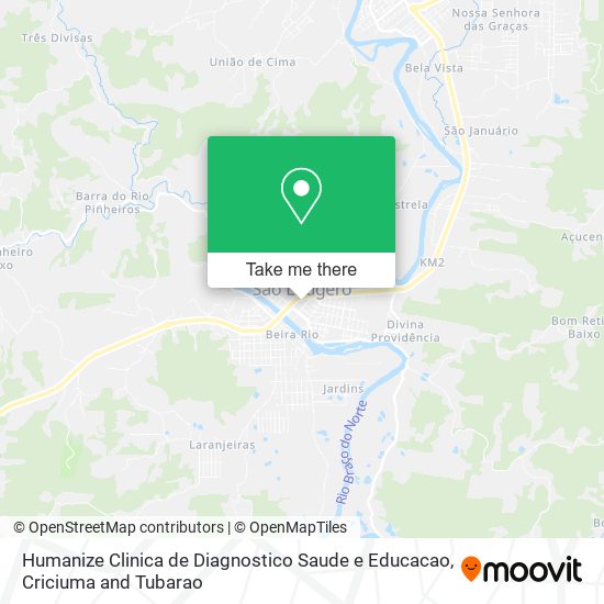 Humanize Clinica de Diagnostico Saude e Educacao map