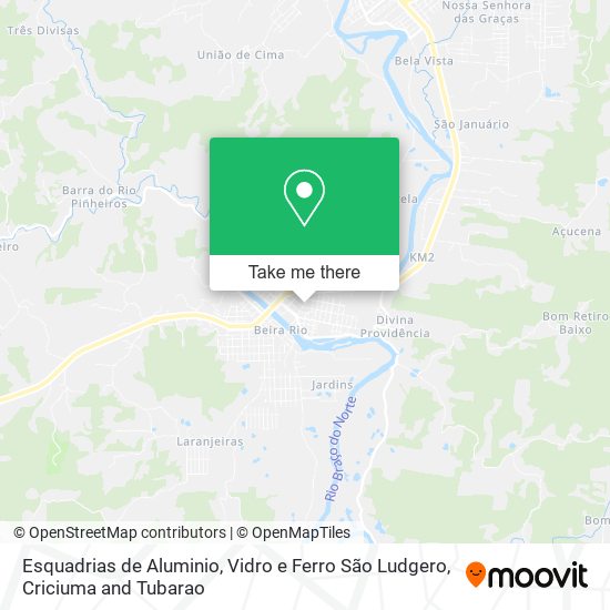 Esquadrias de Aluminio, Vidro e Ferro São Ludgero map
