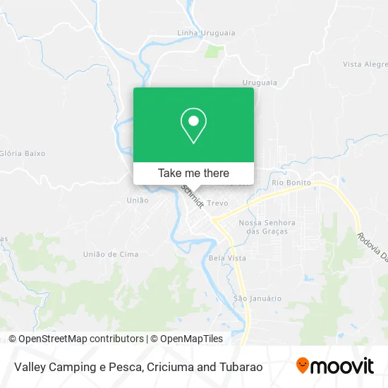 Valley Camping e Pesca map