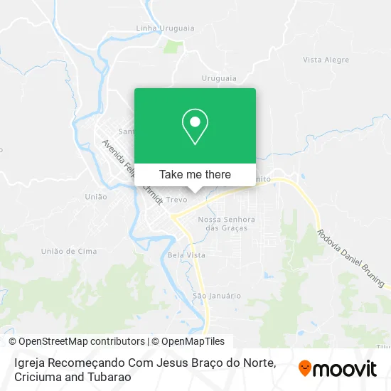 Igreja Recomeçando Com Jesus Braço do Norte map