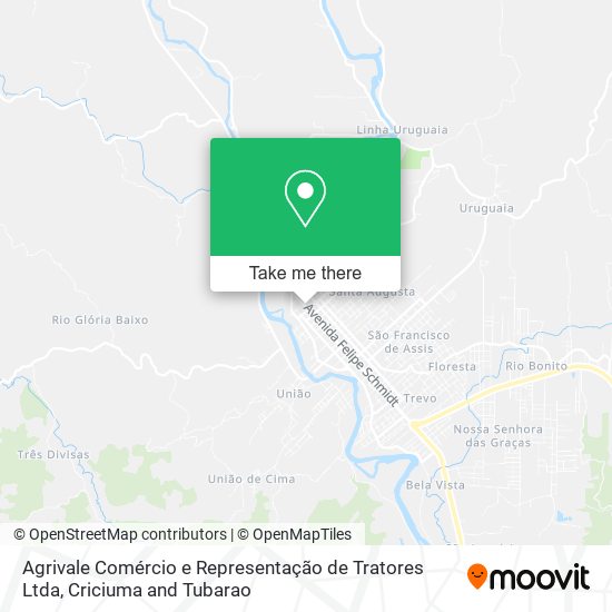 Agrivale Comércio e Representação de Tratores Ltda map