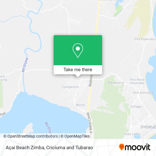 Açai Beach Zimba map