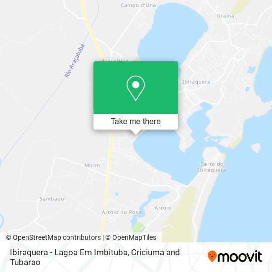 Mapa Ibiraquera - Lagoa Em Imbituba