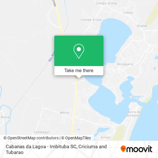 Cabanas da Lagoa - Imbituba SC map