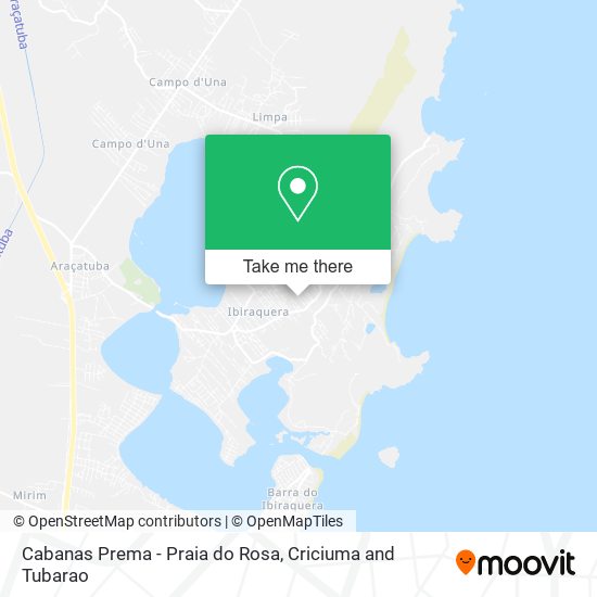 Cabanas Prema - Praia do Rosa map