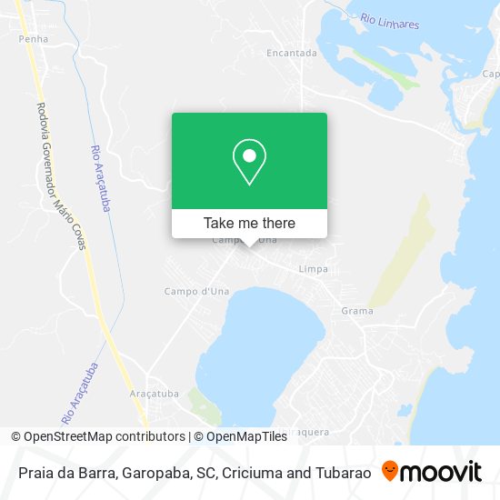 Praia da Barra, Garopaba, SC map