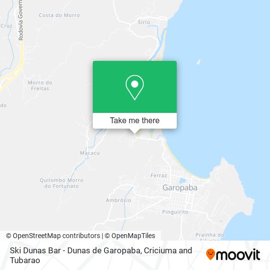 Ski Dunas Bar - Dunas de Garopaba map