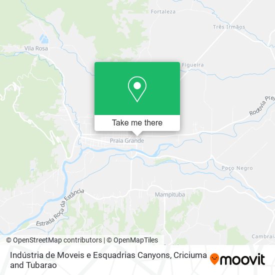Indústria de Moveis e Esquadrias Canyons map