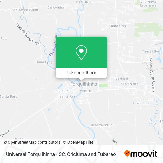Universal Forquilhinha - SC map