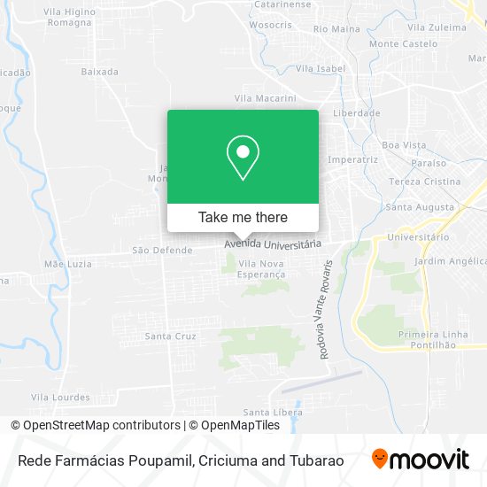 Rede Farmácias Poupamil map