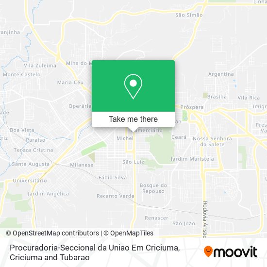 Procuradoria-Seccional da Uniao Em Criciuma map