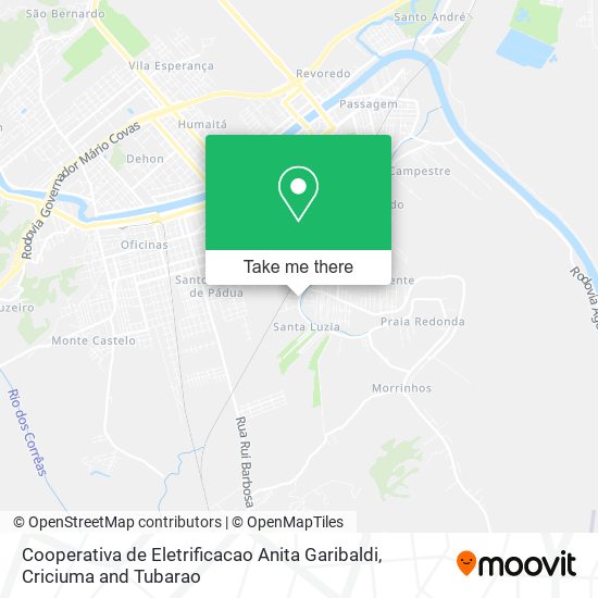 Cooperativa de Eletrificacao Anita Garibaldi map