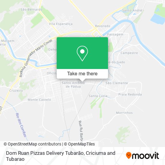 Dom Ruan Pizzas Delivery Tubarão map