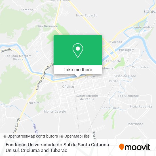 Fundação Universidade do Sul de Santa Catarina-Unisul map