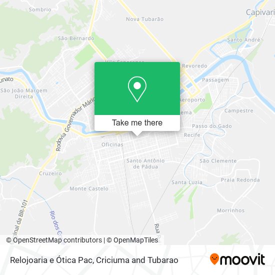 Relojoaria e Ótica Pac map
