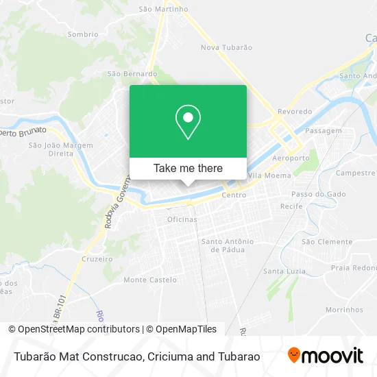 Tubarão Mat Construcao map