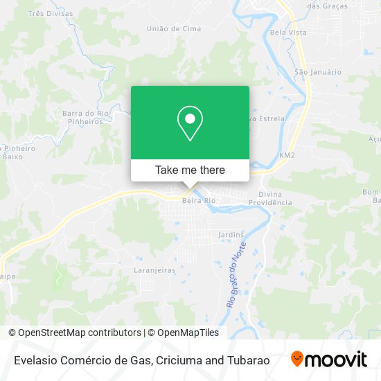 Evelasio Comércio de Gas map