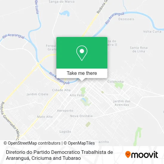 Diretorio do Partido Democratico Trabalhista de Araranguá map