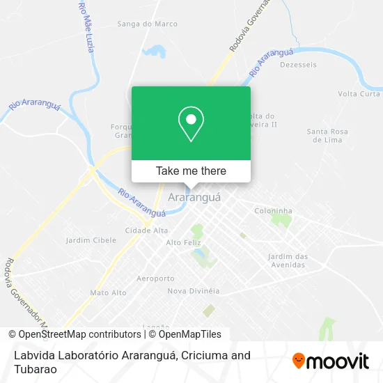 Labvida Laboratório Araranguá map