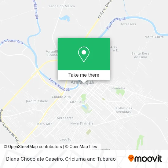 Diana Chocolate Caseiro map